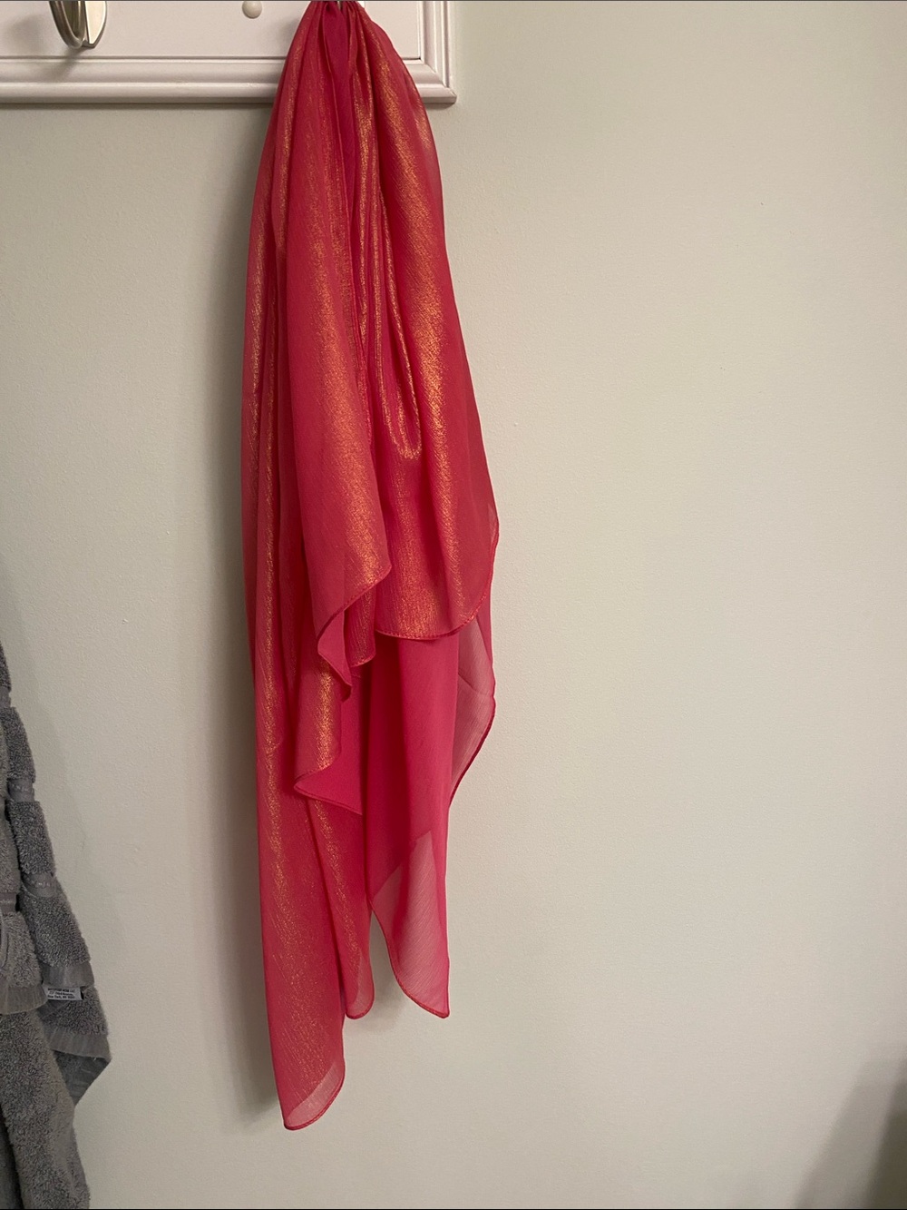 INC International Concepts Sheer Hot Pink Wrap Scarf